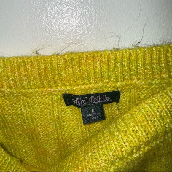 WILD FABLE Yellow Knitted Cropped Tank - Picture 3 of 3